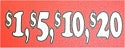 Red Sticker $1-$5-$10-$20