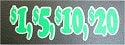 Sticker $1-$5-$10-$20