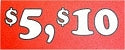 Red Sticker $5-$10
